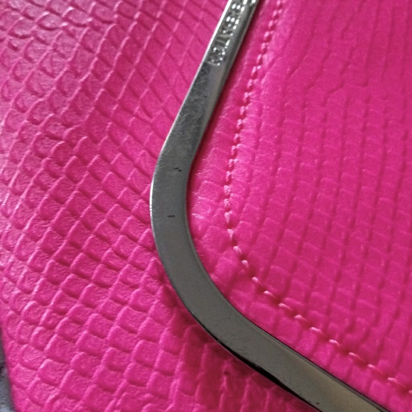 BCBGeneration Hot Pink Snake Print Clutch - Picture 5 of 8
